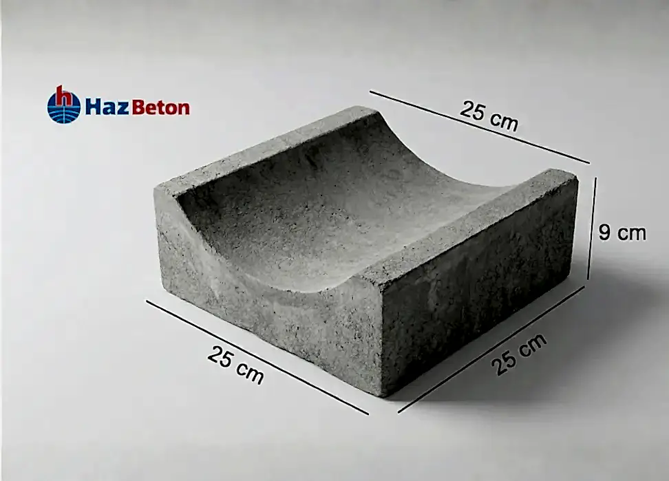 Beton Yağmur Oluğu 25x25x9 cm