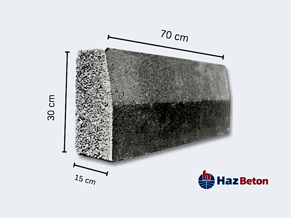 Belediye Bordür 15x30x70 cm