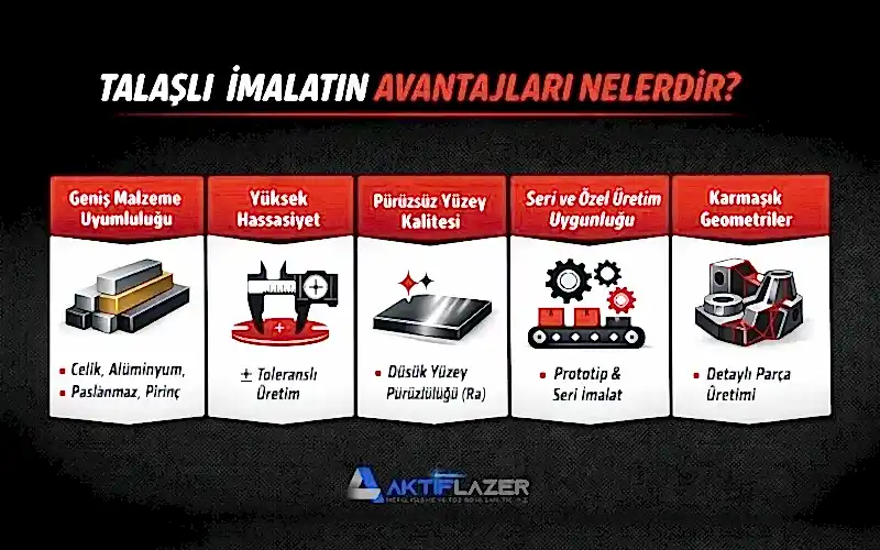 talaşlı imalatın avantajları nelerdir
